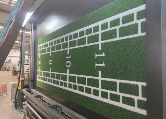 Logotipo de césped artificial de 15 mm duradero con fotografía Césped sintético personalizado para decoración de canchas deportivas o áreas de ocio
