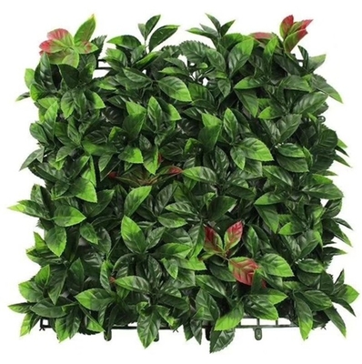 Decoración de pared verde artificial de aspecto natural y de bajo mantenimiento