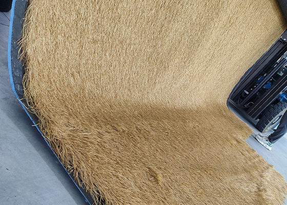 calidad  120mm Durable Polyethylene Synthetic Thatch Roof Lightweight Artificial Thatch Roof With Withered Color fábrica