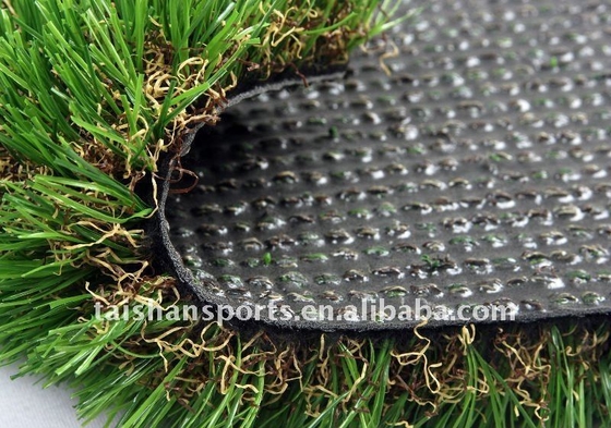 Hierba de paisaje artificial bicolor verde personalizada para escuelas patios y jardines
