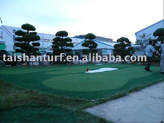 Césped artificial de fútbol verde Dtex 11200 con soporte CPP+LENO y recubrimiento de látex SBR de bajo mantenimiento