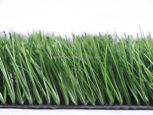 Césped artificial de fútbol verde de 5/8" de diámetro con respaldo PP + LENO y adhesivo de recubrimiento de látex SBR