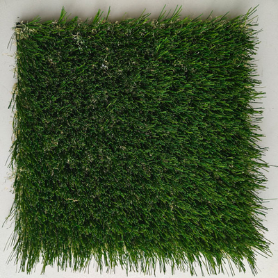 PU adhesivo de cuatro colores mezcla de pasto artificial de paisaje duradero con altura de pila de 45 mm y gran resistencia a los rayos UV