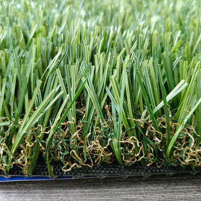 42mm Tres colores diferentes de verde y un color marcado mezclado hierba artificial para deportes y soluciones de jardín