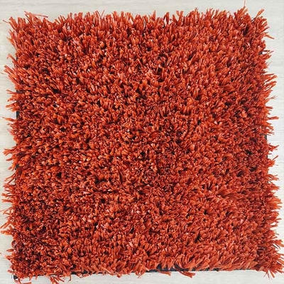 Césped artificial de tenis rojo de ladrillo 6300 Dtex 25 mm de malla de hierba multifuncional de bajo mantenimiento