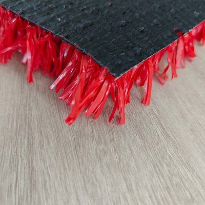 Césped de tenis artificial rojo de 25 mm de bajo mantenimiento de múltiples funciones para deportes de tenis y otras actividades
