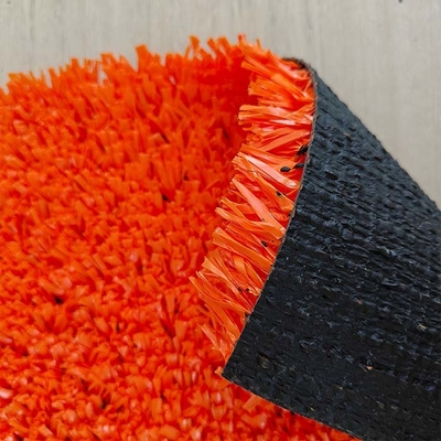Corte de tenis de césped artificial naranja de 25 mm multifuncional para instalaciones deportivas con resistencia a los rayos UV