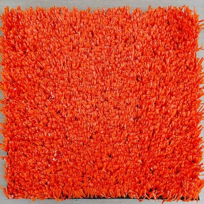 Corte de tenis de césped artificial naranja de 25 mm multifuncional para instalaciones deportivas con resistencia a los rayos UV