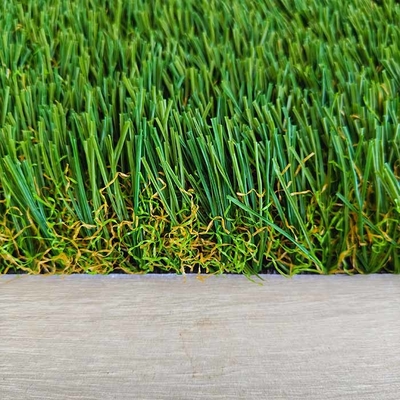 8800 Dtex 40 mm Alturas de pila Tejido fundido a caliente Tejido de respaldo Paisaje Césped artificial en 4 colores