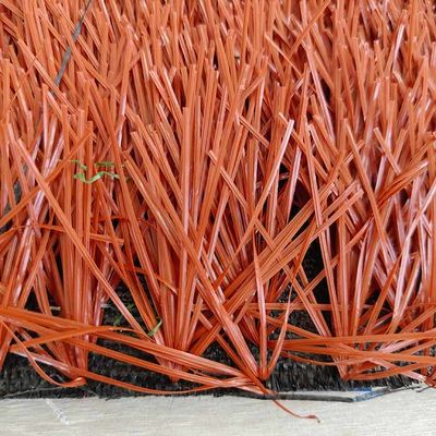 Cristales Rojo 40 mm Alturas de pilas 12000 Dtex Césped artificial de fútbol para lugares deportivos