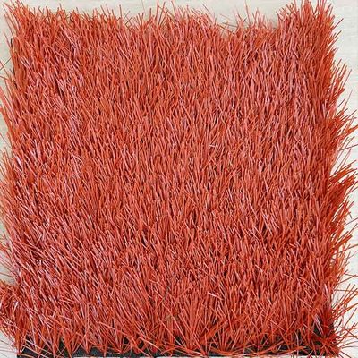 Cristales Rojo 40 mm Alturas de pilas 12000 Dtex Césped artificial de fútbol para lugares deportivos