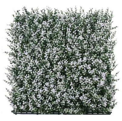 Pared de hierba artificial resistente a los rayos UV reciclable para el exterior Decoración de oficinas para el hogar en blanco