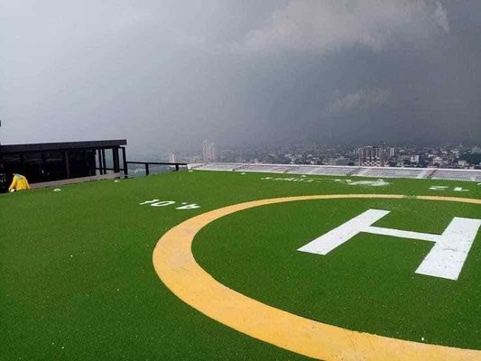 50mm Pile Height UV Resistant Customizable Pattern Artificial Grass for Football Courts