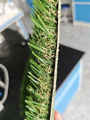 No relleno hierba artificial verde láser transparente 30 mm material PE&PP poca arena agujeros de drenaje necesarios