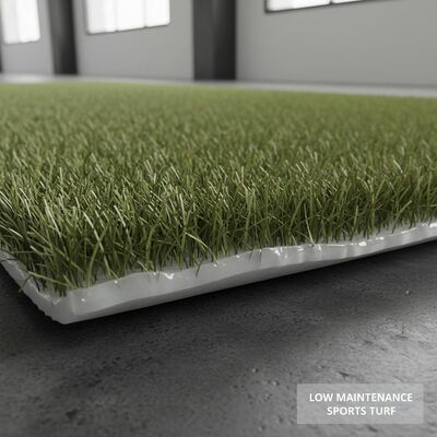 Césped artificial sin relleno con altura de pelo de 30 mm y pegamento de látex transparente para césped deportivo 12400 Dtex bajo mantenimiento