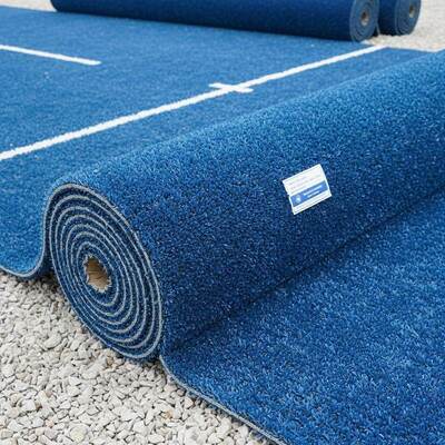 Césped artificial de padel de 12 mm de alta densidad azul para canchas deportivas con excelente rendimiento