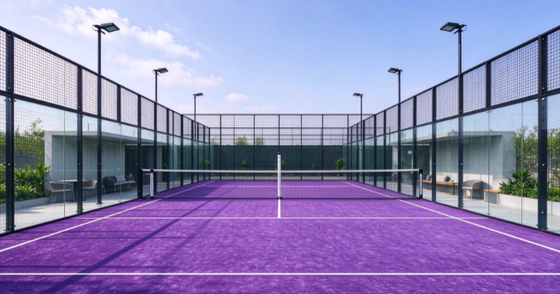 Césped artificial para pádel certificado FEP con altura de pelo de 12 mm y colores personalizables para pistas de pádel profesionales