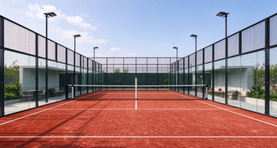 Certificado FEP 12mm Alturas de pila ladrillo color rojo pasto artificial para pistas de padel profesionales