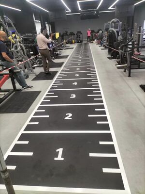 Césped artificial de alta densidad para deportes HYROX y SLED con logotipo personalizable y fácil mantenimiento